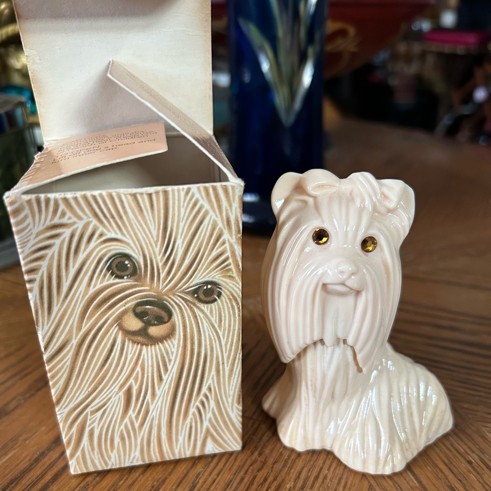 Vintage AVON Yorkie Dog Decanter